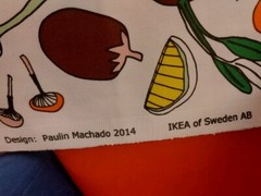 Ikea 2014 Fabric with Colorful Prints Decor