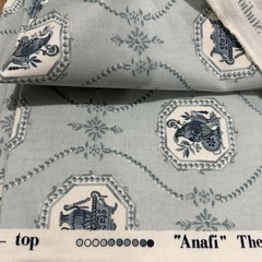 ROBERT ALLEN DESIGN STUDIO Blue Urn Anafi Upholstery Drapery Fabric 204”x56” Eng