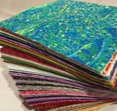 10 INCH QUILT SQUARES~ PACK OF 25 SQUARES 100% Cotton Fabric (No Duplicates!)