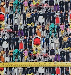 JUJUTSU KAISEN COLLAGE ANIME 1 YARD FABRIC ( 36″ X 58″ ) BRAND NEW