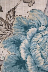 Kravet Basics Fabric Remnant 36″x25″ Pattern “Bagary” Color Blues Greys
