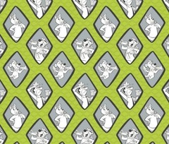 Yogi Bear Fabric Diamonds 100% Cotton From Camelot BTY