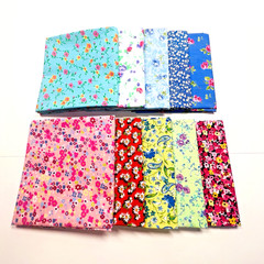 Cotton Floral Fabric Quilt Bundle # 20 / 1 Yard of Each Color / 10 yards for $15