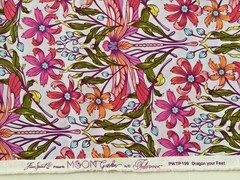 Tula Pink Moon Garden Dragon Your Feet Dusk Pink Fabric Cotton 18″ X 42″ New