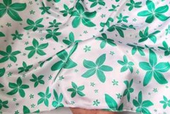 58” Wide By Yards Retro Leaf Print Satin Fabric Charmeuse Material Lining