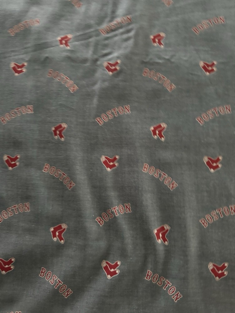 Boston Red Sox Cotton Fabric 4 Yards And 26 Inches Base Ball