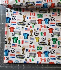 FIFA, International Soccer Motiff, Sports Fabric!100%Cotton 1 yd•BTY•Fast Ship!
