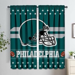 Eagles Philadelphia Curtains,Football Themed Blackout Curtains with Rod Pocket