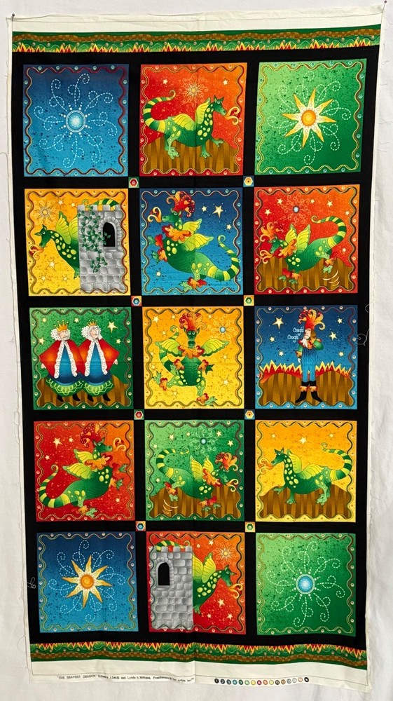 The Bravest Dragon, Avlyn Fabric, Nancy Smith, Lynda Milligan, Panel, Fairytale