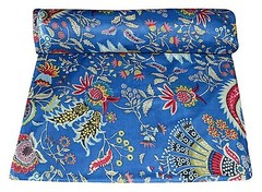 Indian Cotton Fabric Hand Block Print Craft Dressmaking Material By The 5 Yard