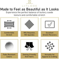 4-Way Stretch Suede-like Fabric – 1 Yard, Ideal for Dresses & Activewear