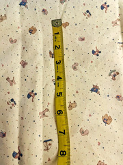 VTG Nursery Baby Themed Items Toys on Cream w/Dots Marti Mitchell Spring BTFQ