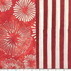 12 Fat Quarters Red & White #2 Batik Lunn Fabric FQ Pack 100% Cotton Ruby Garnet