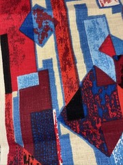 Vintage 50s House N Home Draperies MCM Barkcloth Fabric 66” X 48″