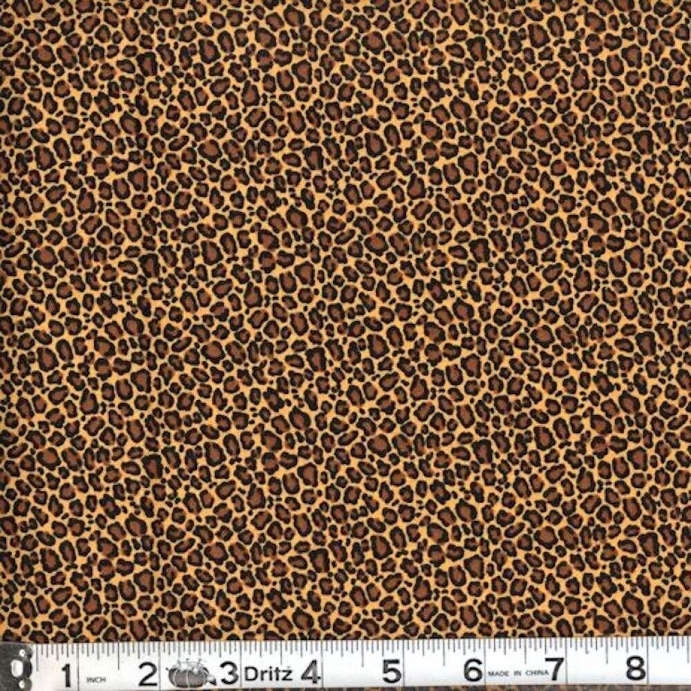 2 yds LEOPARD ANIMAL Skin 100% Cotton Fabric EXOTIC,