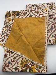 Vintage Cotton Fabric Bundle 5.5 Yards Leaf Floral Table Linen Sewing Lot