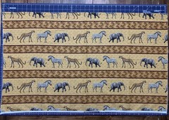 Lot Cotton Fabric Quilt Panel Cranston African Serengeti Safari Animal Patchwork