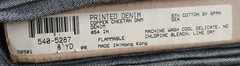 8 Yds Copper Cheetah Denim Stretch Fabric Cotton Spandex Animal Print Bolt VTG