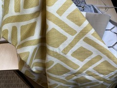 Designer Remnant Yellow & Cream 118” X 54” Bright Fun
