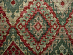 Rosso Kilim Chenille Fabric Curtain Upholstery Cushion Throws Footstool Use