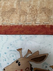 Quilt Fabric Panel Wild Things Zebra Giraffe Fox Elephant Jungle Animal Noah Ark