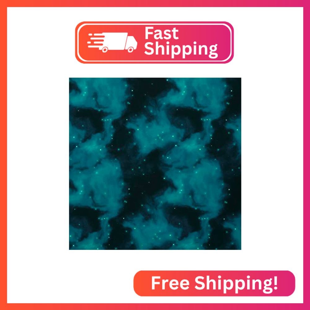 Mook Fabrics Sky Cotton Fabric, Galaxy Teal Cut by The Yard