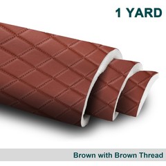 63″ W Quilted Vinyl Faux Leather Foam Backed Car Headliner Upholstery By Yard