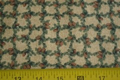 35″ Long, Green Brown on Tan Quilting, Thimbleberries/Christmas Greetings, V972