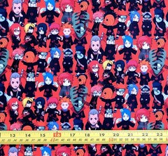NARUTO AKATSUKI CHIBI ANIME 1 YARD FABRIC ( 36″ X 58″ ) BRAND NEW