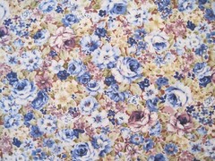 4.25 Yards Antique Color Symphony Floral Fabric Quilt Gate 035 Blue Brown Purple