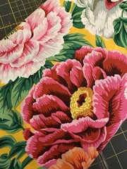 NEW! KAFFE FASSETT PHILIP JACOBS TIBETAN PEONY PJ136 WARM FLORAL FABRIC 1/2 YD
