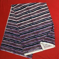Vintage 80s 90s Striped Cotton Fabric 60×40”