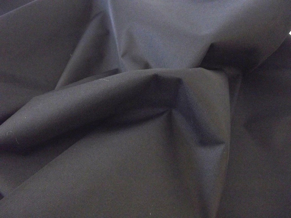 Soft PU Coated Water-Resistant Polyester Fabric Material – BLACK