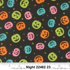 MODA Halloween Fab Boo 100% cotton fabric yard 36 x 44 Black 22482 23 Pumpkins