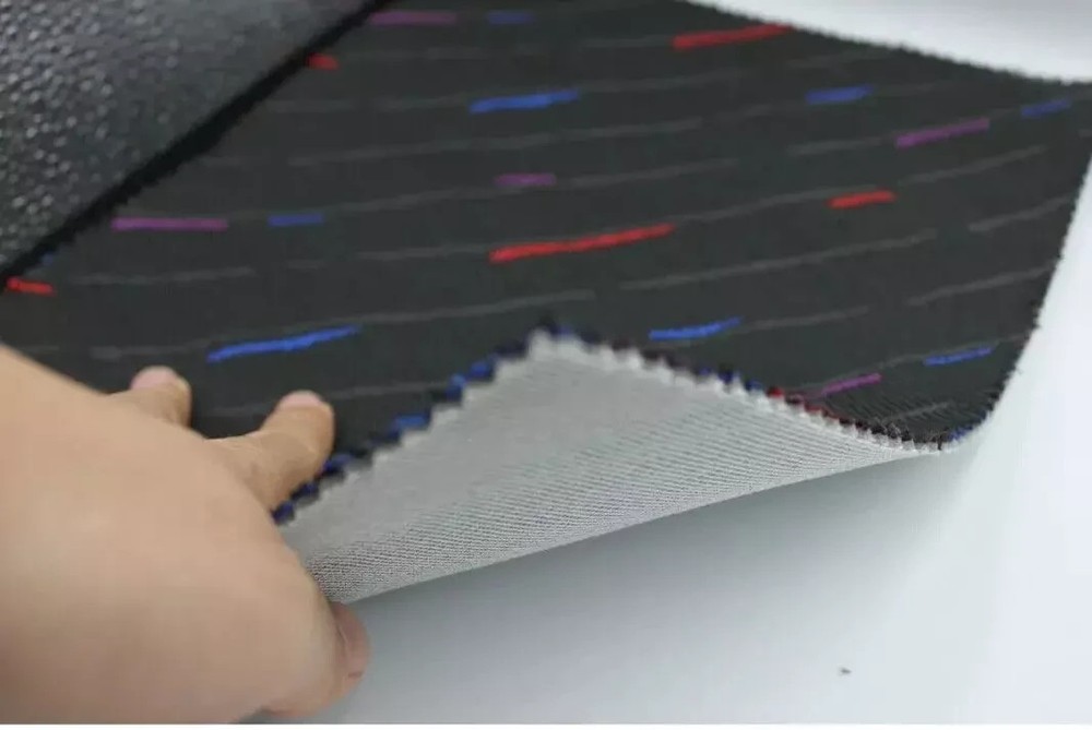 BMW M Rain Premium Car Upholstery Fabric- 4mm Foam – 59″ – 150cm -Car, Seat,Door