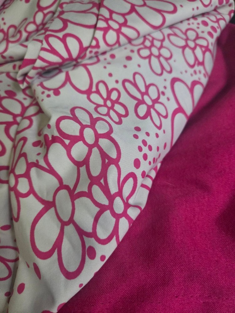 Pink Floral Jersey Knit Fabric Bundle | Retro Flower Print & Solid Pink Apparel