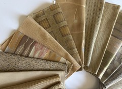 25 Upholstery Fabric Samples Warm tones Neutrals Surprise Extras included.