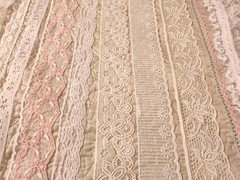 85+ Linens&Fabric Pieces Ribbon Trim Lace ForCrafts Slow Stitching Junk Journals