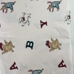 Adrienne Samuelson Fabric BABY themed with animals 2 1/4 yard 56 inch wide