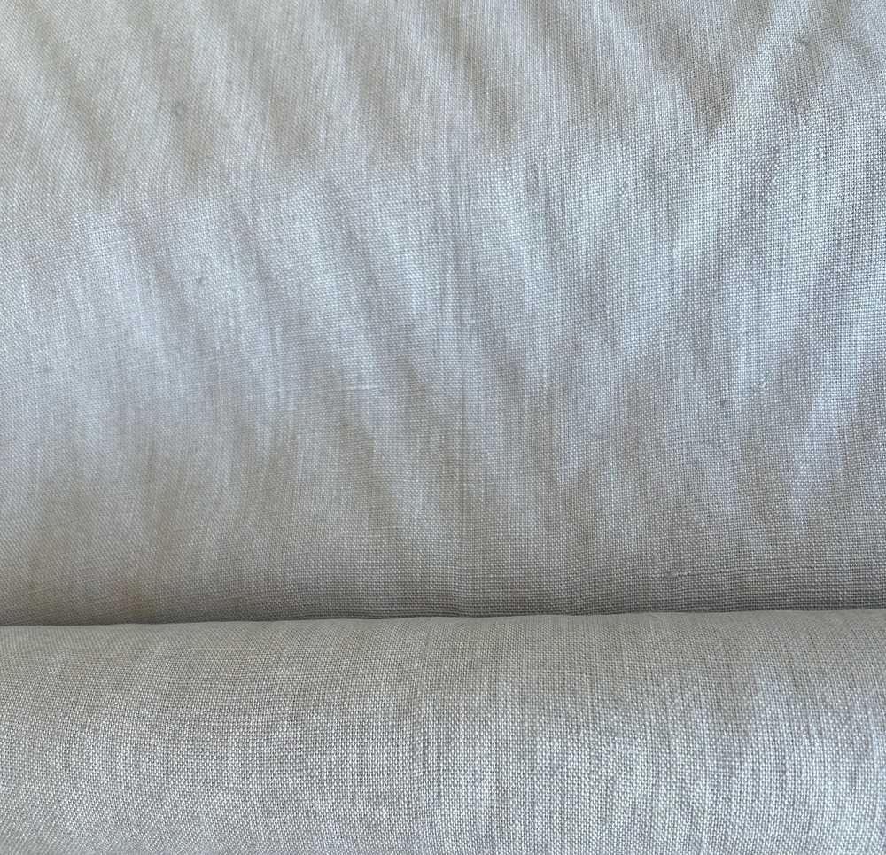 End of Bolt Bargain ! 100% Pure Linen Fabric – color Gray – 255gsm, By the Yard