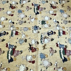 Kids Under Cover Cream Children Playing Walking Pets Thimbleberries BTY