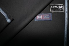 60% MOHAIR, 40% WOOL BLACK SUITING FABRIC MADE IN ENGLAND William Halstead 3.65m