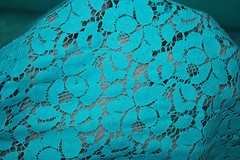 Cotton Nylon Lace woven fabric 58″ Wide beautiful lace Floral soft Minty Green
