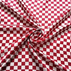 By Yard Chessboard Plaid Satin Fabric Geometric Silky Charmeuse material