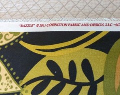 RAZZLE 2011 Covington Decorator Fabric Floral w/ Black Background 1.75 Yd 56″ W