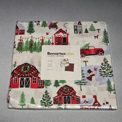 Country Christmas Benartex Kanvas 10″ Squares 42 Pcs Layer Cake CTC10PK