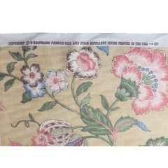 P KAUFMANN Jacobean Floral Antique Brissac Upholstery Fabric Yard 54″W Sold/yd