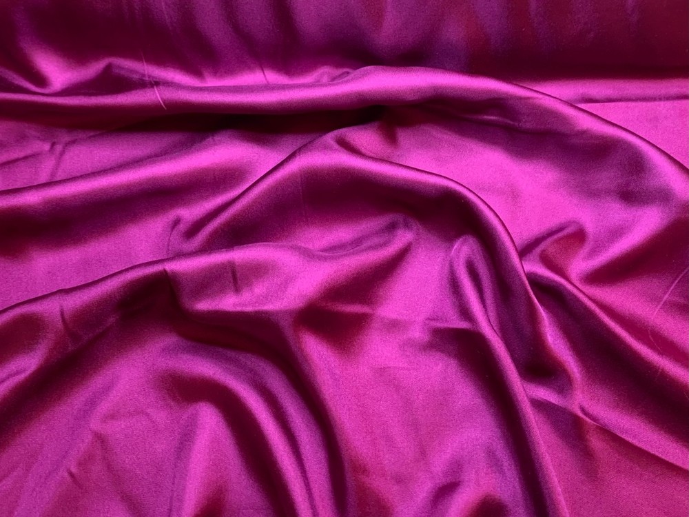 Boysenberry Purple Pink 100% Silk Twill Fabric 12mm weight
