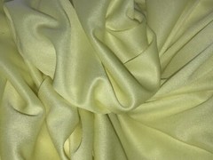 7 Yards Interlock Knit Fabric 100% Polyester Pale Yellow Medium Weight