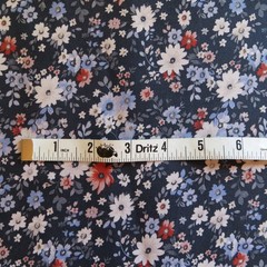 By The Yard ~ Scattered Flowers On Navy Cotton $3.99 Ships ANY Amount Of Fabric